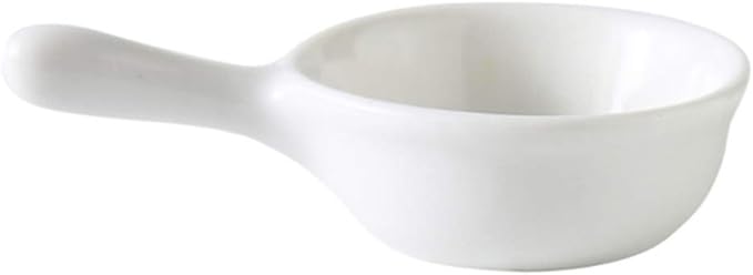 Ceramic Sauce Dish with Handle Seasoning Dish Sushi Soy Dipping Bowl Appetizer Plates for Wedding Home Party 40ML-White