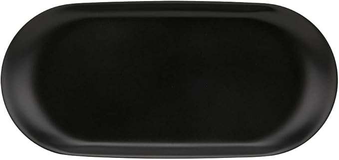 Oval Metal Trays, 9.1 x 3.7in Stainless Steel Serving Tray Decorative Vanity Plate Storage Trays Thickened Serving Dishes