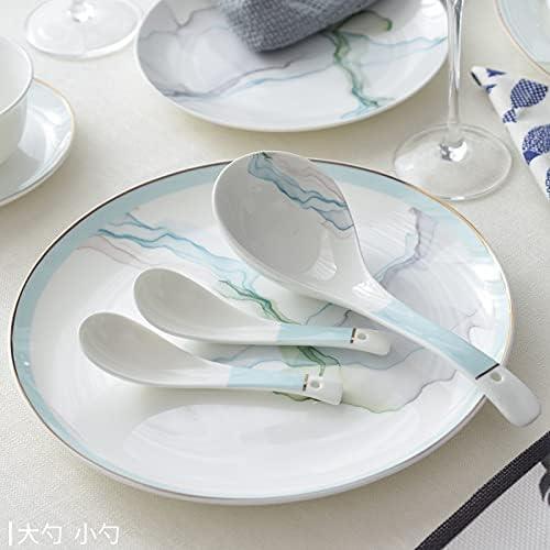 Ceramic Dinnerware Set Kitchen Tableware Dinner Dish Ceramic Plates and Dishes Bowls 56pcs Combination Dishes Set