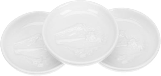 LIFKOME 3pcs Kitchen Snack Plates Ceramic Seasoning Dishes for Dipping Sauces Appetizers and Condiments Practical Spice Serving Tray for