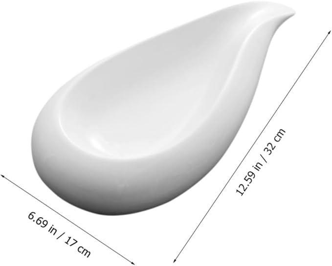 Ceramic Appetizer Plate Unique Water Drop Design Serving Dish for Salad Dessert and More for Restaurants and Daily Use Easy to Clean Ceramic