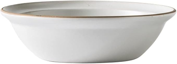 Dinner Plate Simple Ceramic Dinner Plates Creative Grey Nordic Plate Household Dishes and Bowls Porcelain Tableware for Kitchen(6.5 Inch Bowl White)