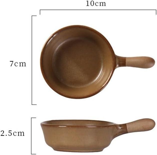 Appetizer Plates Anti-scald Ceramics Handle Sauce Dish Soy Vinegar Seasoning Spice Dispenser for Condiment