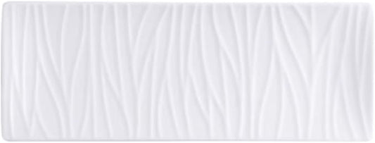Appetizer Bowls 9.4inch Ceramic Plate Tree Pattern Rectangular Plate Ceramic Tray for Sushi Appetizer Snack Fruit Cake Server Tray Display Serving Dishes. Salad Bowls (Color : 1, Size : 24cm)