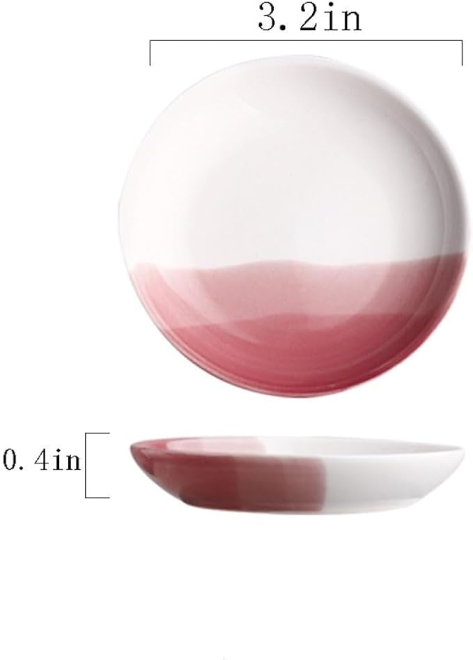 FAREWELL Dipping Bowls Household Ceramic Multi-Color Condiment Plate Soaking Bowl Condiment Plate Sushi Soy Snack Plate Appetizer Bowls (Color : C)