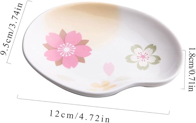 Appetizer Bowls Ceramic Plum Blossom Sauce Dish Sushi Dipping Dishes Appetizer Plates Snack Dessert Porcelain Serving Dish Seasoning Dishes Set of 2 Salad Bowls