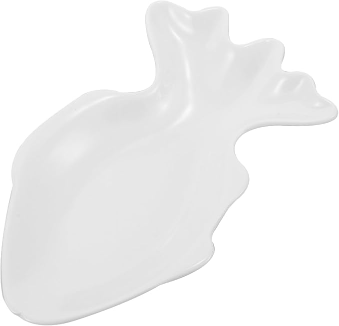Mikinona Fish Shape Ceramic Plate Cute Appetizer Dish for Dipping Sauces Sushi and Snacks Versatile White Porcelain Serving Tray for Boy Girl and Family Use