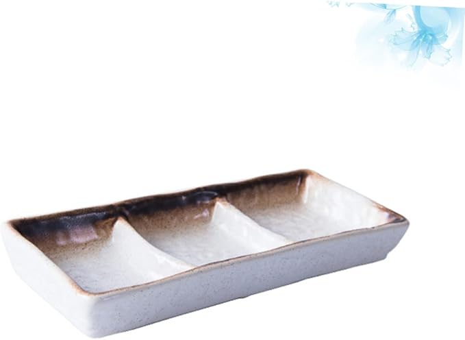 Luxshiny Mocha Ceramic Seasoning Dish for Home Use Practical Appetizer Plates for Dipping Sauces Condiments and Dishes Suitable for Restaurants and Catering