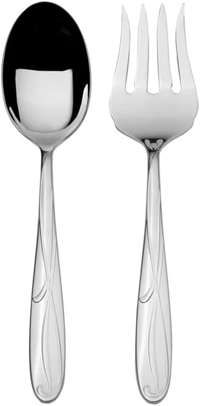 Mikasa Cocoa Blossom Stainless Steel 2pc. Large Serving Set