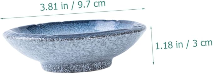 5pcs Ceramic Dipping Plates Soy Sauce Dishes Condiment Bowls Appetizer Bowl Sauce Dish Kitchen Supply