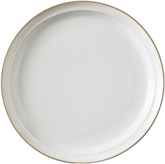 Dinner Plate Simple Ceramic Dinner Plates Creative Grey Nordic Plate Household Dishes and Bowls Porcelain Tableware for Kitchen(8 Inch Plate White)