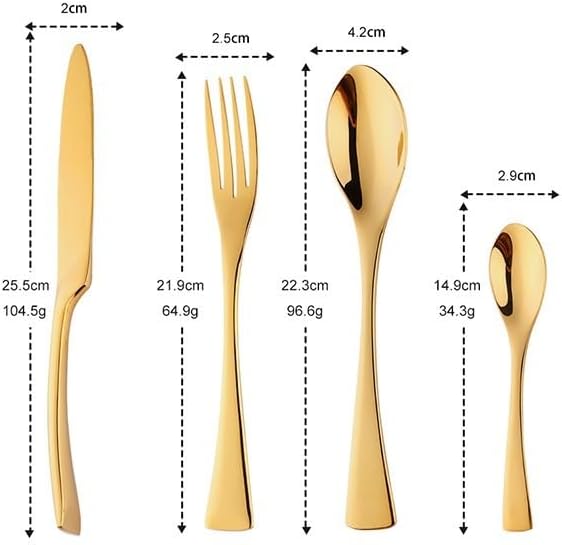 Stainless Steel Flatware serving set,Home Kitchen Eating Tableware Set,Dishwasher Safe,For Home Kitchen Restaurant Hote 4/16/24/32/40/48 Pieces Kaya Knife And Fork Spoon Hotel Home Steak Knife And For