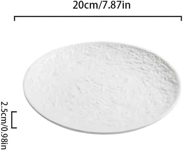 SONGCHAO Party Supplies Household White Salad Plate Ceramic Dinner Plate Kitchen Shallow Plate Flat Plate Restaurant Steak Western Plate Party Plates (Color : 20cm)