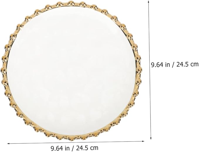 Double Layer Fruit Dessert Plate Divided Serving Platter Ceramic Cake Plate for Dinner Salad Appetizer