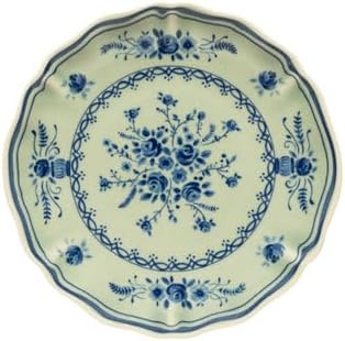 Costa Nova Ceramic Stoneware 7'' Appetizer Plate - Vila Collection, Olive-Blue | Microwave & Dishwasher Safe Dinnerware | Food Safe Glazing | Restaurant Quality Tableware