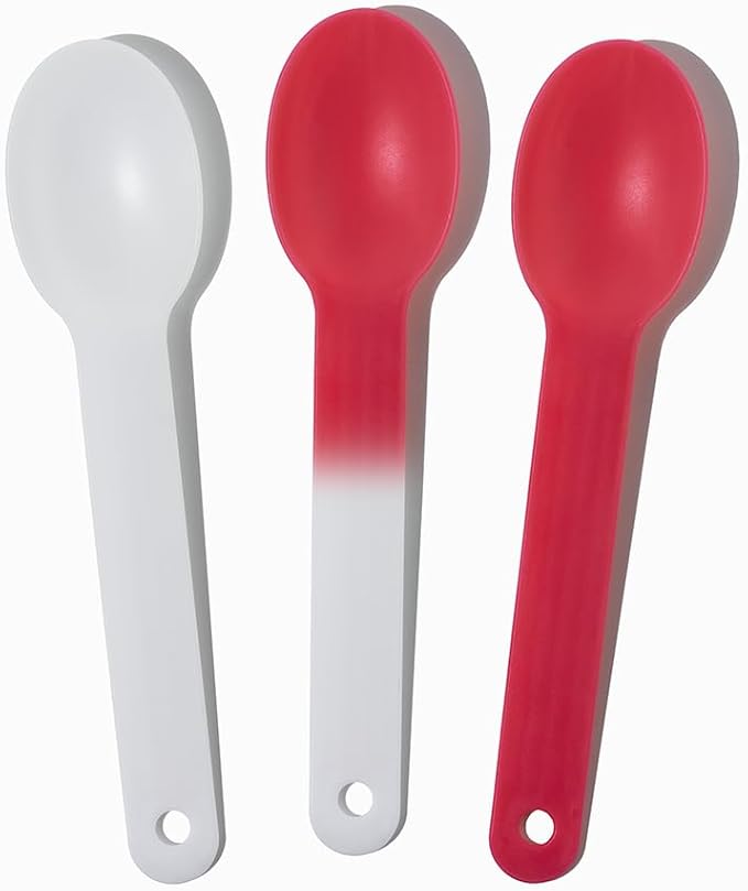 1000-Count XL Color Changing Ice Cream Plastic Spoons | Changes White to Red When Cold | Perfect for Birthdays, Parties | Frozen Dessert Supplies