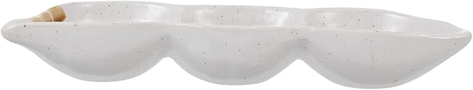 KICHOUSE Japanese Vintage Three-Compartment Small Dipping Sauce Dish Creative Snack Plate for Appetizers Household Use Ceramic Serving Tray