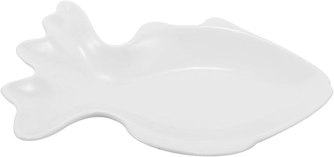 Fish Shaped Ceramic Serving Plate Decorative Appetizer Tray for Snacks Sushi and Desserts for Home Restaurant and Picnics Creative and Cute Design