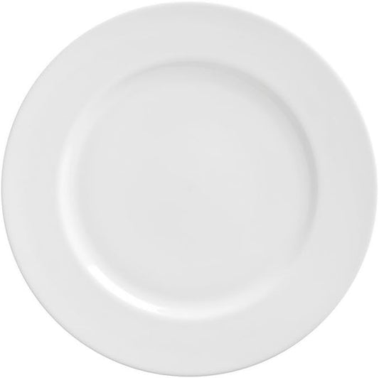 10 Strawberry Street Royal White 8" Salad/Dessert Plate, Set of 6, White