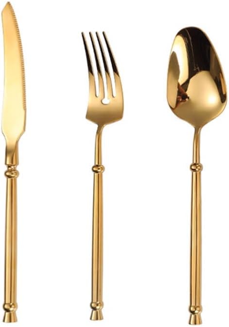 Exquisite Stainless Steel Cutlery Set Knife Fork Spoon Silverware Set Mirror Polished Flatware Set Kitchen Utensils Dessert Spoon Practical