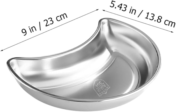 Crescent Shaped Serving Plate Silver Plates for Dinner Lunch Storage Tray for Home Decor
