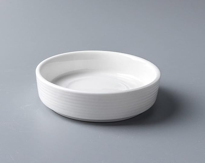 8pcs White Ceramic Seasoning Dishes Appetizer Plates,3 Inches