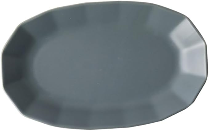 LIFKOME Unique Ceramic Fish Plate Grey Fruit Serving Dish Snack Tray for Parties and Gatherings