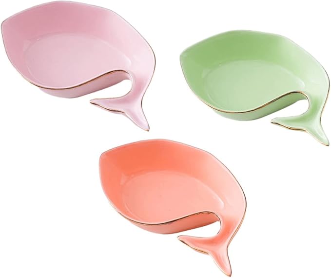Cabilock 3pcs Seasoning Dishes for Kitchen Condiments Sauce Plates for Dipping Spice Storage and Appetizers Bright Colors Safe for Boys and Girls Random Colors