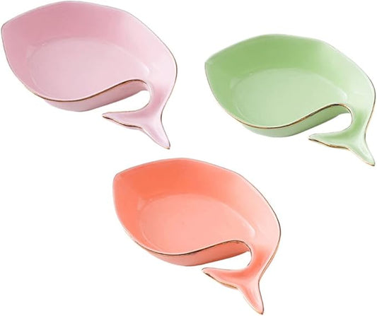 Cabilock 3pcs Seasoning Dishes for Kitchen Condiments Sauce Plates for Dipping Spice Storage and Appetizers Bright Colors Safe for Boys and Girls Random Colors