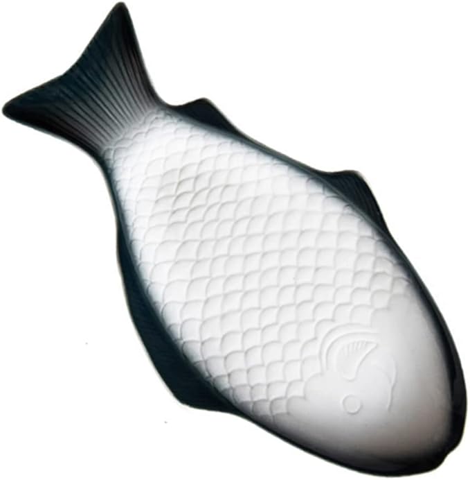Zerodeko Ceramic Fish-shaped Dish for Snack Storage Unique Serving Platter Deep Green for Family Gatherings Parties and Home Dining Decor