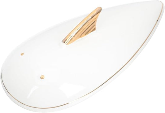 Zerodeko Gold Fish Plate Ceramic Restaurant Dish Fish Shaped Serving Plate Decorative Set of 1