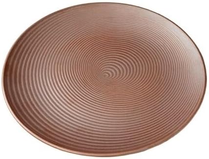 Dessert Plates Simple Ceramic Round Plate European Flat Plate Brown Dish Plate Pasta Plate Steak Plate Creative Western Food Plate Dinner Tableware