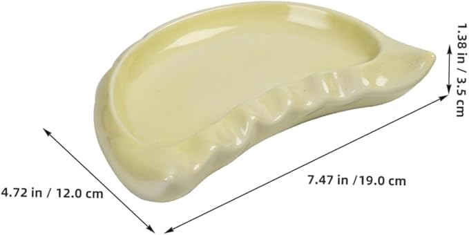 Unique Shape Dumpling Plate Ceramic Dinnerware Snack Plates for Style Table Setting