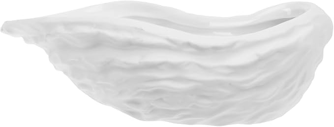 ABOOFAN 1Pc Ceramic Sauce Dish Unique Decorative Condiment Tray for Home Restaurant Oyster Shaped Plate for Dipping Sauces Seasonings and Appetizers
