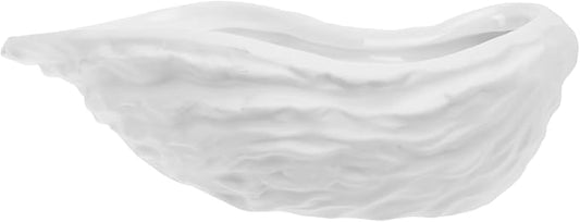 ABOOFAN 1Pc Ceramic Sauce Dish Unique Decorative Condiment Tray for Home Restaurant Oyster Shaped Plate for Dipping Sauces Seasonings and Appetizers