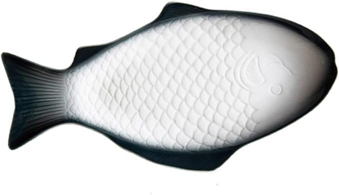 Zerodeko Ceramic Fish-shaped Dish for Snack Storage Unique Serving Platter Deep Green for Family Gatherings Parties and Home Dining Decor