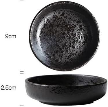 Snack Plates Ceramic Seasoning Dish Soy Sauce Vinegar Dishes Appetizer Plate Sushi Plate Featured Tableware(Blue)