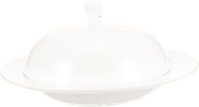 Alipis Lidded Ceramic Serving Plate Dome Elegant Covered Dish for Steak Dessert and Appetizers Porcelain Platter for Parties and Entertaining