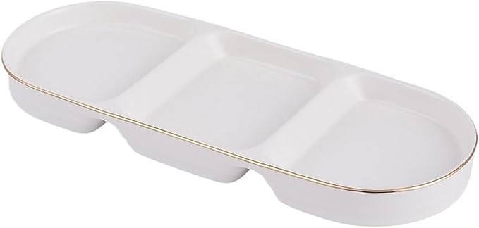 Appetizer Bowls Convenient and Practical Compartmentalized Plate Snack Plate Cold Dishes Plate Small Dishes Plate Appetizer Plate Salad Bowls (Color : A)