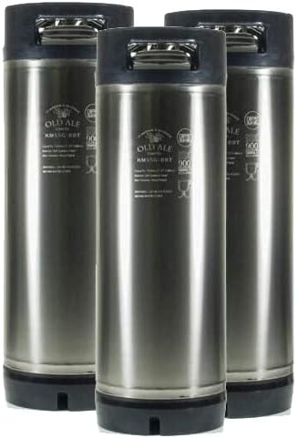 The Homebrew Shop 5 Gallon Home Brew Keg - New Ball Lock - Stainless Steel Product Tank (3 Pack) (5 Gal)