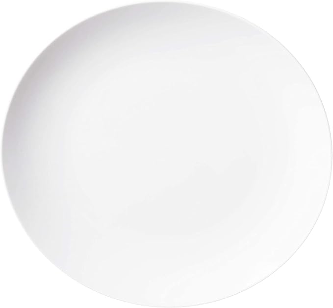 Plate and Bowl Set Porcelain Kitchen Dinnerware Set Ceramic Tableware 10 Dinnerware Set,Service for 8,White,