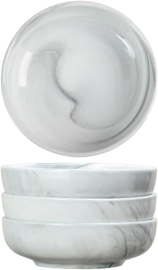 Marbling Ceramic Sauce Dish Seasoning Dish Appetizer Plate Snack Plate, Set of 4