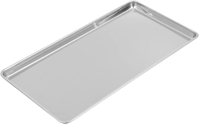 Stainless Steel Rice Noodle Dish Jewelry Tray Household Food Plate Sizzling Platter Kitchen Storage Tray Pot Banquet Plate Rectangular Griddle Cold Noodle Silver