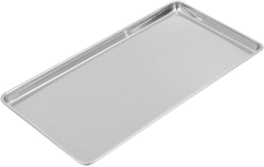 Stainless Steel Rice Noodle Dish Jewelry Tray Household Food Plate Sizzling Platter Kitchen Storage Tray Pot Banquet Plate Rectangular Griddle Cold Noodle Silver
