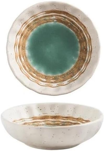Appetizer Plates Retro Ceramic Seasoning Plate Home Snack Plate Hotel Restaurant Hot Pot Sauce Dish Flavor Dish for Condiment