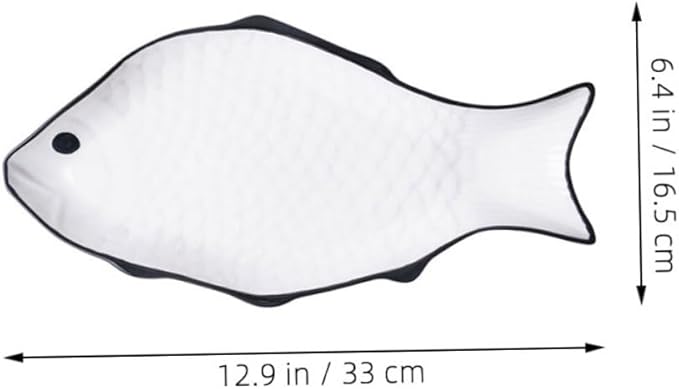 Fish Steaming Plate Small Ceramic Steamer Dish for Healthy Cooking for Microwave Use for Serving Delicious Seafood and Appetizers