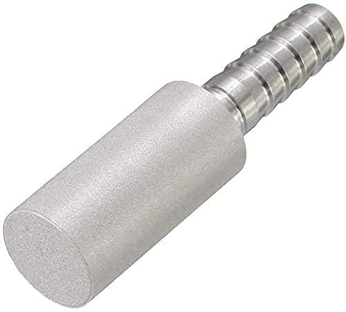 Joywayus 2PCS Aeration Stone 0.5 Micron 316 Stainless Steel Oxygenation Diffusion Stone 3/8" Barb for Home brewing Wine Beer Soda