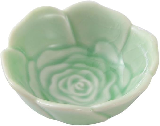 FAREWELL Dipping Bowls Flower Shaped Ceramic Dipping Bowl Soy Sauce Plate Mini Condiment Porcelain Sauce Bowl Dipping Candy Serving Plate Appetizer Bowls (Color : B)