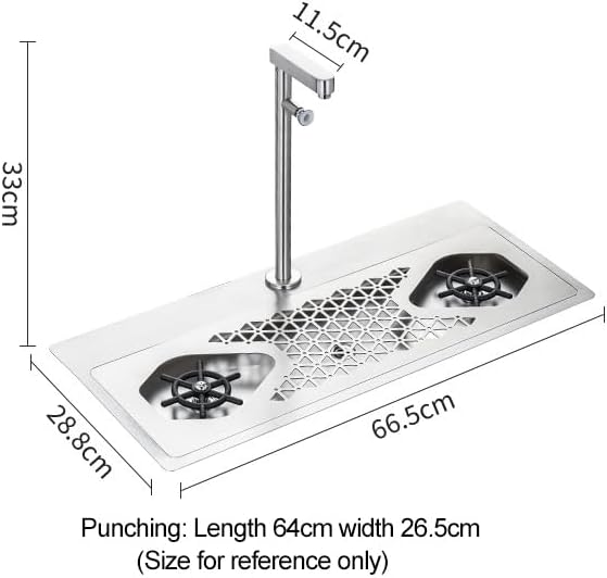 Double Headed Glass Cup Rinser with Faucet Stainless Steel Glass Washer for Kitchen Sink Bottle Washer Cup Cleaner Sink Attachment Accessories for Home Bar Faucet