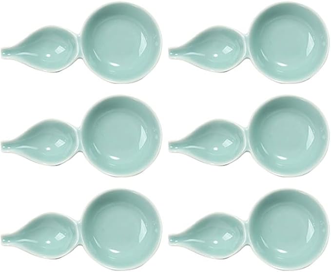 Appetizer Bowls 6pcs Gourd Shape Seasoning Dishes Dipping Bowls Appetizer Plates for Sushi Soy Dipping Bowl Snack Dessert Serving Dishes for Kitchen Home(4.72 Inch) Salad Bowls